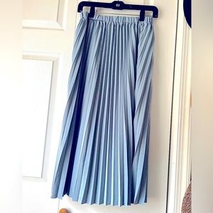 Dusty Blue Pleated Skirt | SHEIN
